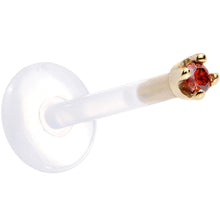 Load image into Gallery viewer, Solid 14K Yellow Gold 1.5mm Genuine Red Diamond Bioplast Push in Monroe
