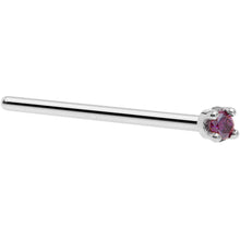 Load image into Gallery viewer, Solid 14K White Gold 1.5mm Genuine Purple Diamond Nose Ring
