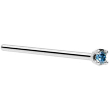 Load image into Gallery viewer, Solid 14K White Gold 1.5mm Genuine Blue Diamond Nose Ring
