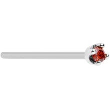 Load image into Gallery viewer, 14k White Gold 2mm Lab Grown Red Diamond Nose Ring
