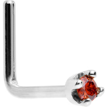 Load image into Gallery viewer, Solid 14K White Gold 1.5mm Genuine Red Diamond Nose Ring
