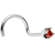 Load image into Gallery viewer, 14k White Gold 2mm Lab Grown Red Diamond Nose Ring
