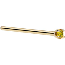 Load image into Gallery viewer, Solid 18K Yellow Gold 1.5mm Genuine Yellow Diamond Nose Ring
