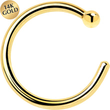 Load image into Gallery viewer, 18G 5/16 Solid 14K Yellow Gold Nose Hoop

