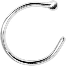 Load image into Gallery viewer, 20G 3/8 Solid 14K White Gold Nose Hoop
