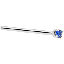 Load image into Gallery viewer, Solid 18K White Gold 1.5mm Genuine Blue Sapphire Nose Ring
