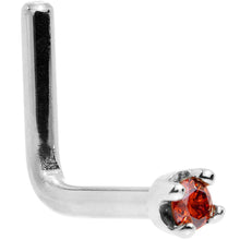 Load image into Gallery viewer, Solid 18K White Gold 1.5mm Genuine Red Diamond Nose Ring
