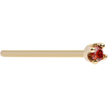Load image into Gallery viewer, Solid 18K Yellow Gold 1.5mm Genuine Red Diamond Nose Ring
