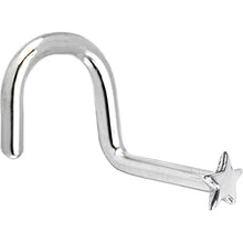 Load image into Gallery viewer, Solid 14K White Gold Star Nose Ring
