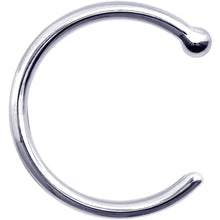 Load image into Gallery viewer, 18G 3/8 Solid 18K White Gold Nose Hoop
