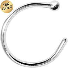 Load image into Gallery viewer, 20G 5/16 Solid 18K White Gold Nose Hoop
