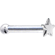 Load image into Gallery viewer, Solid 14K White Gold Star Nose Ring
