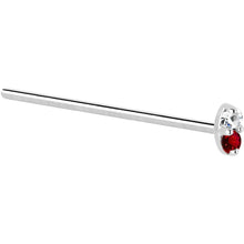 Load image into Gallery viewer, 14k White Gold 1.5mm Genuine Ruby Diamond Marquise Nose Ring

