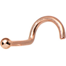 Load image into Gallery viewer, Solid 14K Rose Gold 1.5mm Ball Nose Ring
