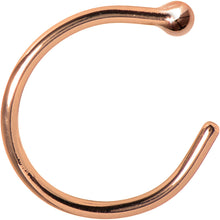 Load image into Gallery viewer, 20G 5/16 Solid 14K Rose Gold Nose Hoop
