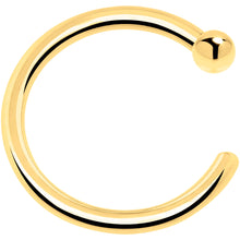 Load image into Gallery viewer, 20G 1/4 14k Solid Yellow Gold Nose Hoop
