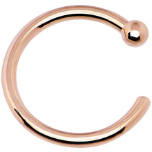Load image into Gallery viewer, 20G 1/4 14k Solid Rose Gold Nose Hoop
