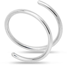 Load image into Gallery viewer, Double Hoop Nose 925 Sterling Silver Spiral Nose Ring
