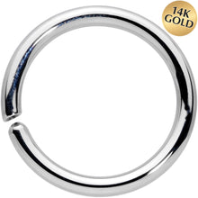 Load image into Gallery viewer, 14G 7/16 Handcrafted Solid 14k White Gold Seamless Circular Ring
