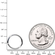 Load image into Gallery viewer, 14G 7/16 Handcrafted Solid 14k White Gold Seamless Circular Ring
