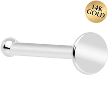 Load image into Gallery viewer, 20G Solid 14k Gold Flat Disc Nose Bone
