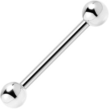 Load image into Gallery viewer, 14k Solid Gold Ball Internally Threaded Barbell Tongue Ring
