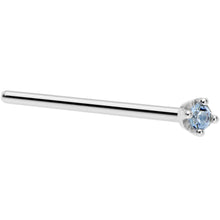 Load image into Gallery viewer, Solid 14K White Gold 1.5mm Genuine Topaz Nose Ring

