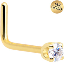 Load image into Gallery viewer, 14k Yellow Gold 2mm Moissanite Nose Ring
