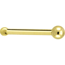 Load image into Gallery viewer, Solid 14K Yellow Gold 1.5mm Ball Nose Ring
