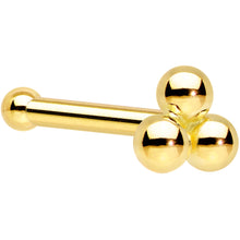 Load image into Gallery viewer, 14k Yellow Gold 3mm Trinity Nose Ring

