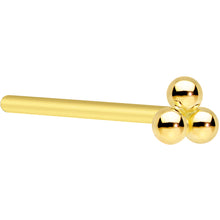 Load image into Gallery viewer, 14k Yellow Gold 3mm Trinity Nose Ring
