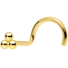 Load image into Gallery viewer, 14k Yellow Gold 3mm Trinity Nose Ring
