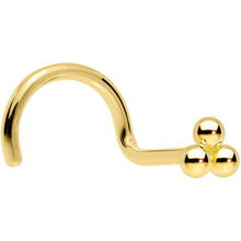 Load image into Gallery viewer, 14k Yellow Gold 3mm Trinity Nose Ring
