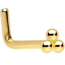 Load image into Gallery viewer, 14k Yellow Gold 3mm Trinity Nose Ring
