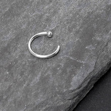 Load image into Gallery viewer, 20G 5/16 Solid 14K White Gold Nose Hoop
