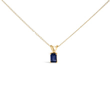 Load image into Gallery viewer, 14K White Gold 6x4MM Emerald Cut Purple Amethyst Solitaire Pendant Necklace

