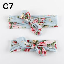 Load image into Gallery viewer, Mother &amp; Baby Headband for Girl Bow Hairband Floral Elastic Hair Bands Parent-Child Turban Hair Accessories Bow For Mother and daughter
