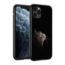 Load image into Gallery viewer, Black Big Eye Cat Cover Phone Case For iPhone 14 13 12 11 Pro Max Mini XS Max X XR Silicone Black Anti-Fingerprint Anti-Fall Clear Soft Anti-Yellow Cover Silicone Case
