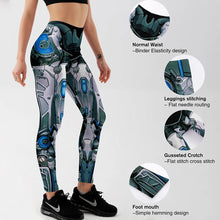 Load image into Gallery viewer, Qickitout Leggings Machine New Women&#39;s Deformation Robot Armor Leggings Digital Print Pants Trousers Stretch Pants Drop Shipping
