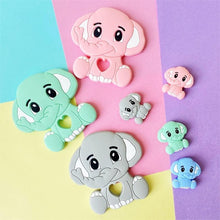 Load image into Gallery viewer, Cartoons Silicone Teether Mini Elephant  Animal Rodents Chewable Toys  Products For Parents Baby Boys And Girls

