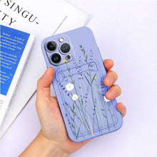 Load image into Gallery viewer, Charming Silicone Soft Anti-Scratch Cases For iPhone 13 Pro Max Case Silicone Wallet Card Holder Cover For iPhone 13 Mini 13ProMax 13Pro Flower Butterfly Beautiful Design Card Holder iPhone Case
