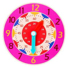 Load image into Gallery viewer, Children Montessori Wooden Clock Toys Hour Minute Second Cognition Colorful Clocks Toys for Kids Early Preschool Teaching Aids
