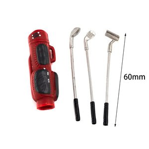 RC Car Accessories Decoration Mini Golf Clubs with Bag for 1/10 RC Crawler Axial SCX10 C01 RC4WD D90 TF2 TRX-4 Truck