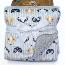 Load image into Gallery viewer, Baby Blankets New Layer Coral Fleece Infant Swaddle  Wrap Owl Printed Newborn Baby Bedding Blanket
