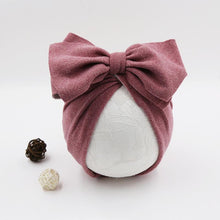 Load image into Gallery viewer, Modern Stylish Cotton Baby Newborn Cap Newborn Baby Beanie Top Bow For Baby Excellent For Photography Props Baby Turban Cap
