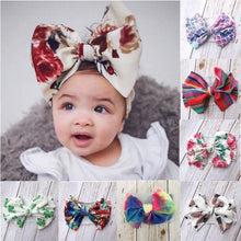 Load image into Gallery viewer, Luxury Modern printed Baby Girls Bow Hairband Turban Knot  Headband Girl Headwear Newborn Girl Turban Hairband For Girls
