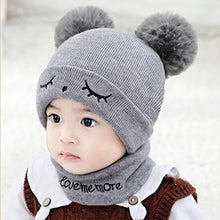 Load image into Gallery viewer, Winter Children Hat Bonnet Enfant Knitted Cute Baby Cap For Girls Boys 0-24 Months For Kids In Modern Bear Design

