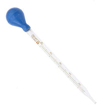 Load image into Gallery viewer, 10/5 ml Glass Scale Line Dropper Pipette Lab Dropper Dropping Pipet Blue Rubber Head Pipettors

