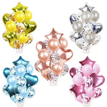 Load image into Gallery viewer, 14Pcs Multi Confetti Balloons For Happy Birthday Party Balloons In Several Luxury Variant Helium Ballons For Celebrations for Boy Girls and  Babies party
