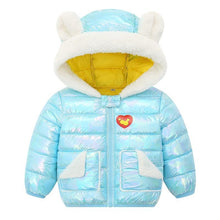 Load image into Gallery viewer, Shiny Modern Luxury Speciall Designed Winter Outerwear Hooded Coat &amp; Jacket Winter Fashion Kids clothing Models For  Babies and Girls 3-24 Months
